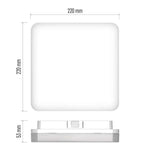 Плафон LED SQ220 15W 4000K 1500lm 120° 30000h IP54 TORI EMOS