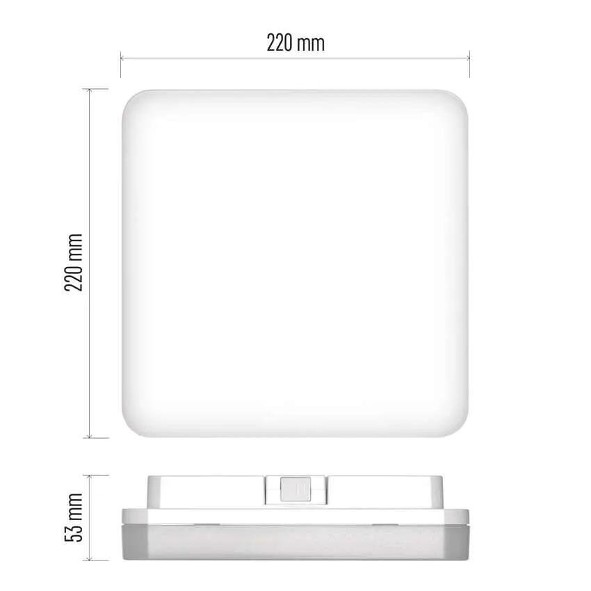 Плафон LED SQ220 15W 4000K 1500lm 120° 30000h IP54 TORI EMOS