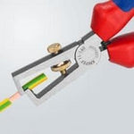 Клещи заголващи универсални, жило Ø5-10мм, синьо-червена ръкохватка 160мм, с отваряща пружина, Knipex - K1102160