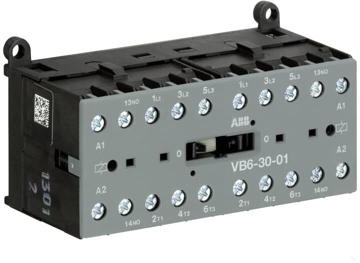 Контактор реверсивен VB6-30-01 3P 4kW 1NC 230V 40-450Hz ABB, GJL1211901R8010