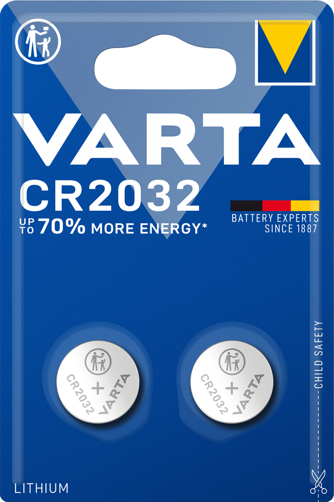 Батерия CR2032 3V Lithium (2 бр. блист.) Varta, VARTA, CR2032-2