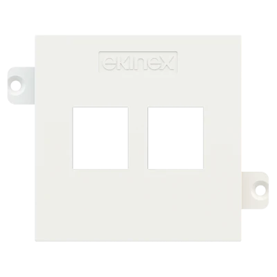 Лицев панел за 2х RJ45 Keystone 55x55 Fenix White Malè EKINEX, EK-KSC-2K-FBM