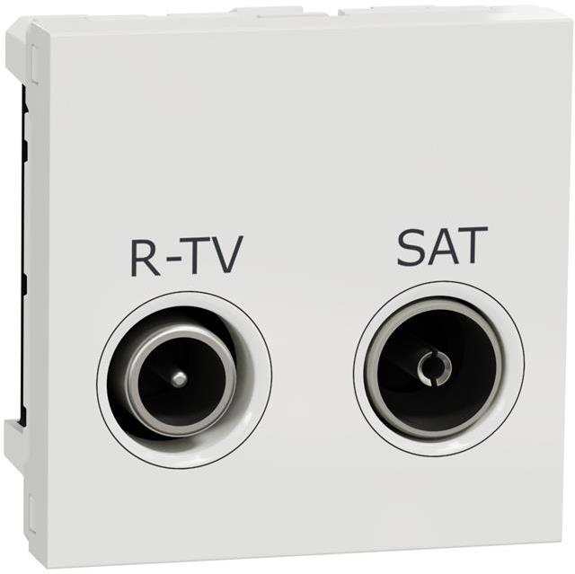 Розетка TV+SAT 2dB 2 мод. цвят Бял Unica SE, SCHNEIDER ELECTRIC, NU345418