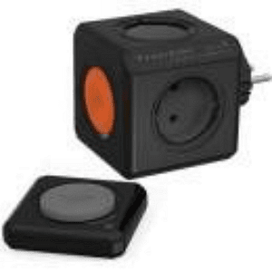 Разклонител електрически Allocacoc с щепсел и ключ черен, 4 гнезда, PowerCube Original Remote, 1510BK/EUORRM