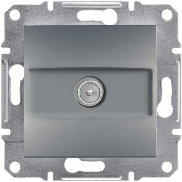 Розетка TV крайна 1dB цвят Стомана Asfora SE, SCHNEIDER ELECTRIC, EPH3200162