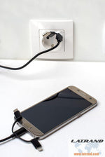 Универсален USB  кабел - USB A, USB C и micro USB, Latrans, usb uni