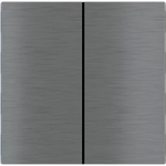 Лицев панел за 2 бутона вертикално 40x80 FF Metal Titanium EKINEX, EK-TRV-GBS