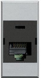 Розетка RJ45 cat.6 UTP 1 мод. цвят Алуминий Axolute Bticino, BTICINO, HC4262C6