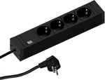 Разклонител ЧЕРЕН 4x2P+E с кабел 2 метра / 3x1.5мм2 CONNECT LINE, Bachmann, BACHMANN, B420.0017