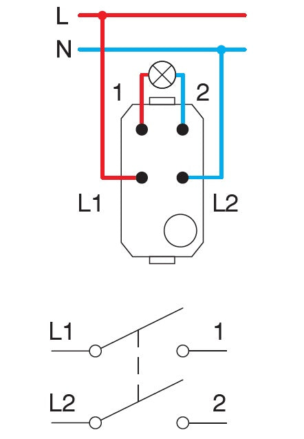 Двуполюсен ключ 16A цвят Хром Edge TEM, SP20PC