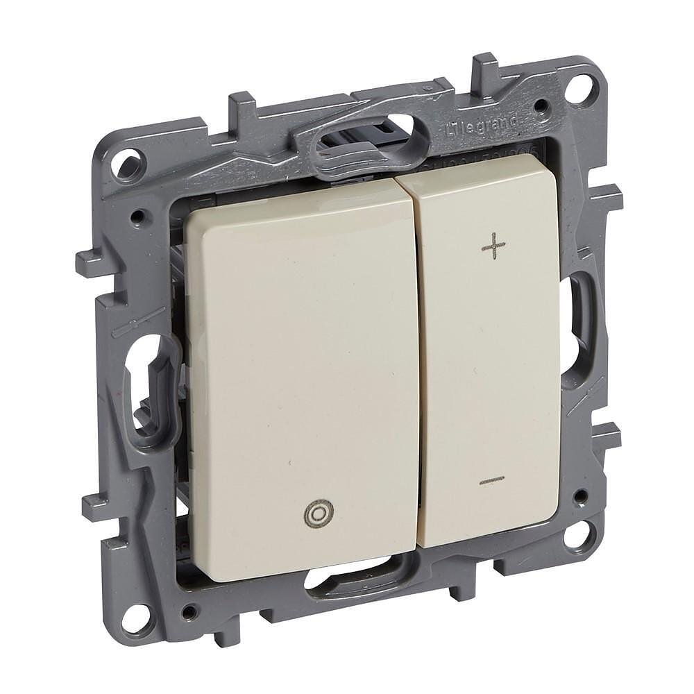 Бутонен димер 3-75W LED и 3-400VA 230V товар и всички трафове цвят крем Niloe Legrand - 665214