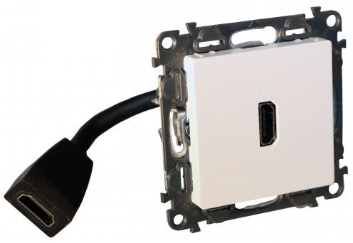Розетка HDMI с кабел 15см цвят крем Valena Life Legrand, LEGRAND, 753275