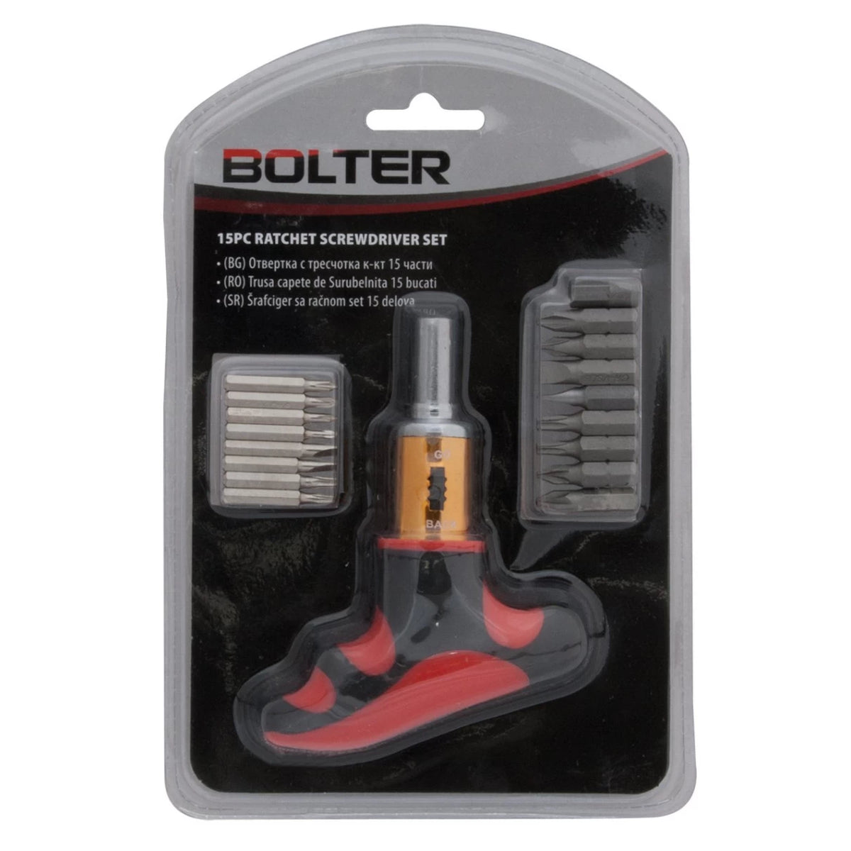 Отвертка с тресчотка к-кт 15 ч., XG53653, BOLTER