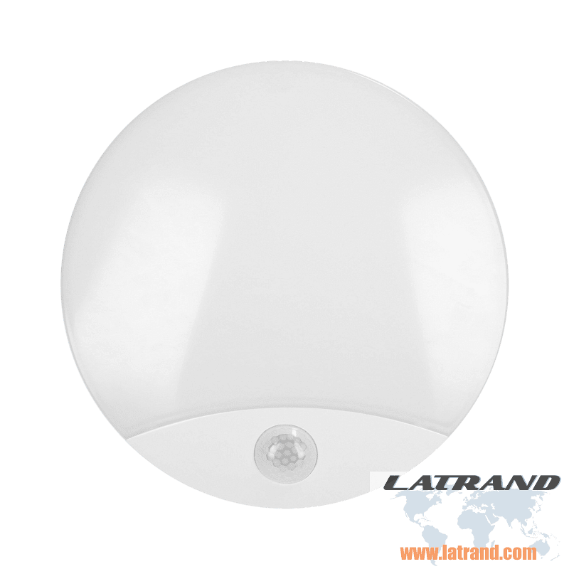 VIRAZON LED 15W, плафон със сензор за движение 1050lm, IP44, 4000K, млечно бял цвят - AD-PL-6064WLPMR4, ORNO