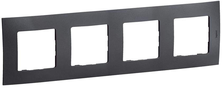 Рамка 4х цвят Тъмно сив Niloe New Legrand, LEGRAND, NP114GR