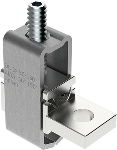 Неизолиран конектор към устройство OL150-2 Al/Cu 2x50-150mm² h64mm 579A 690V MOREK, MAJ2150E10