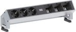 Модул DESK 2 с 3х Шуко и 3х празни модула, цвят Бял, Bachmann, BACHMANN, B902.202