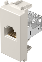 Розетка RJ45 Cat.5e UTP 1 мод. цвят Крем мат Modul TEM, KM37MI