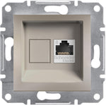 Розетка RJ45 UTP cat.6 цвят Бронз Asfora SE, SCHNEIDER ELECTRIC, EPH4700169