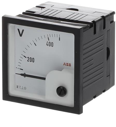 Аналогов волтметър AC 0...250V VLM-1-250/72 за панелен монтаж ABB  /до изчерпване/, 2CSG112180R4001