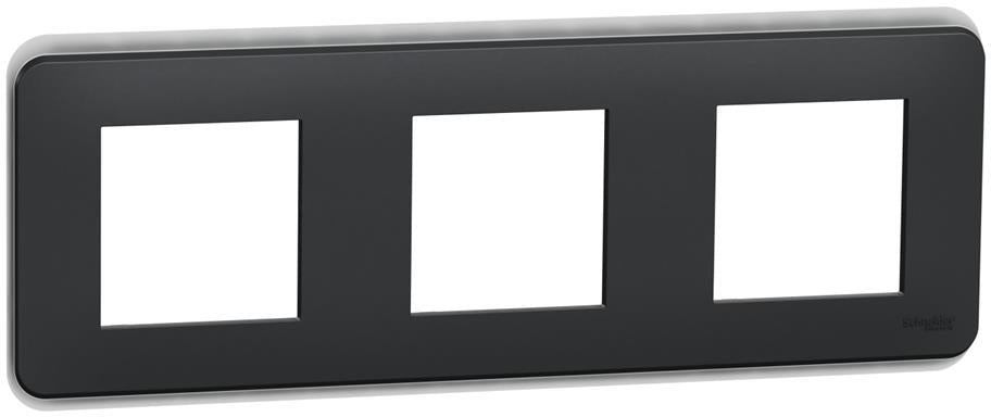 Лицева рамка 3х цвят Антрацит Unica Pro SE, SCHNEIDER ELECTRIC, NU400654
