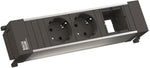 Модул за POWER FRAME 3M с 2х Шуко и 1х празен модул, цвят Черен, Bachmann, BACHMANN, B916.000
