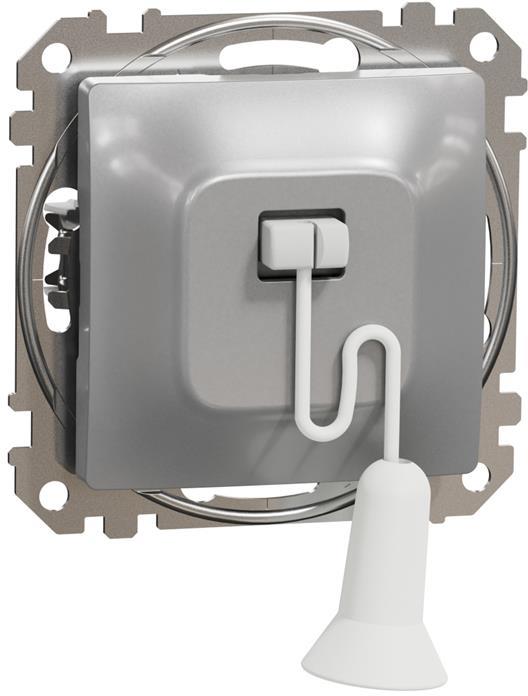Бутон с шнур цвят Алуминий Sedna SE, SCHNEIDER ELECTRIC, SDD113122