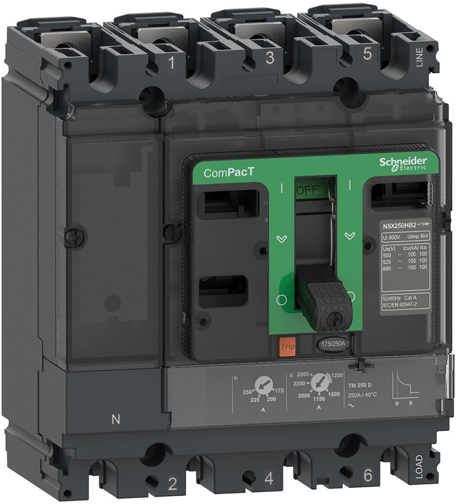 Автомат NSX100F 4P 32А TM 36kA регулируем (In x 0.7...1) SE, SCHNEIDER ELECTRIC НИСКО НАПРЕЖЕНИЕ, C10F4TM032