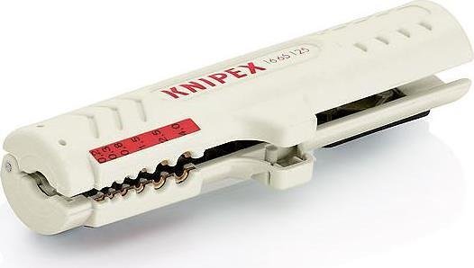 Инструмент за заголване на LAN кабели, сива ръкохватка 125мм, с фиксатор, Knipex - K1665125SB