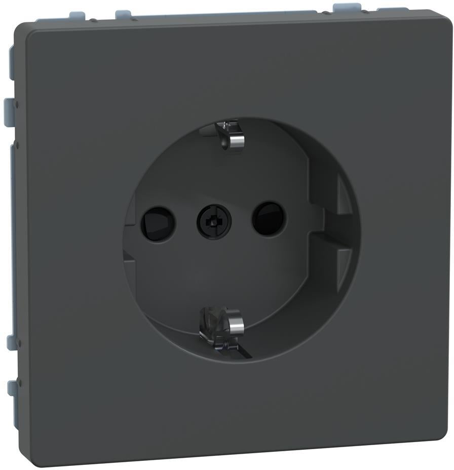 Контакт шуко с лицев панел и Д.З. цвят Антрацит System Design Merten SE, SCHNEIDER ELECTRIC, MEG2300-6034