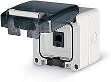 Компютърна розетка RJ45 cat.5e за открит монтаж IP 66, серия Protecta, Scame -137.6481.50