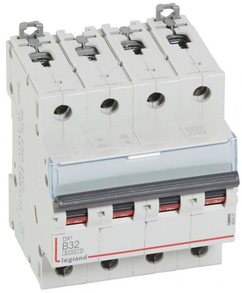 Автоматичен прекъсвач DX3 4P 32A крива B 6kA Legrand, LEGRAND НИСКО НАПРЕЖЕНИЕ, 407627