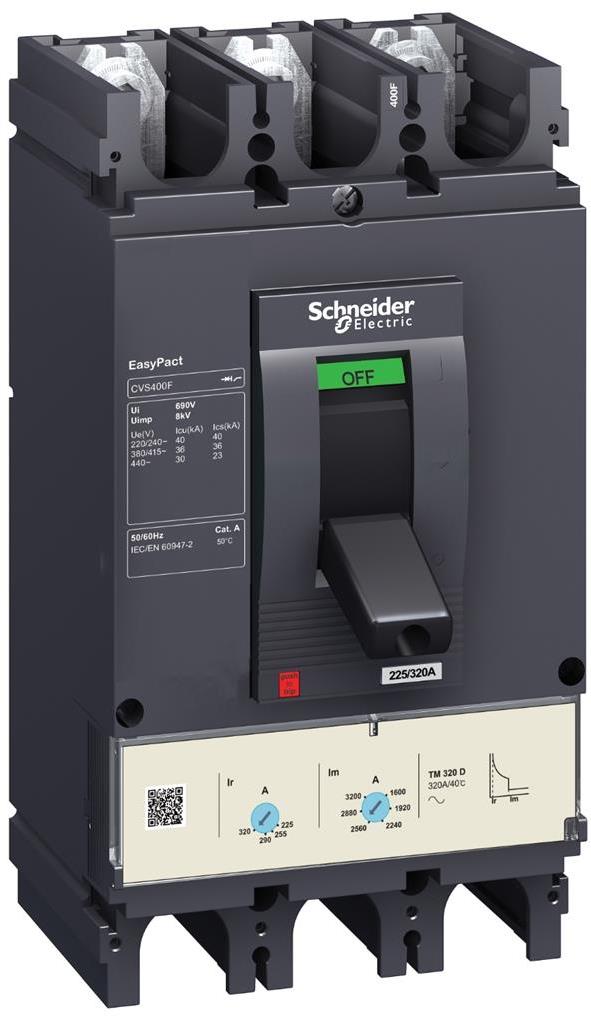 Автомат CVS400F 3P 320А TM 36kA регулируем (In x 0.7...1) SE, SCHNEIDER ELECTRIC НИСКО НАПРЕЖЕНИЕ, LV540305