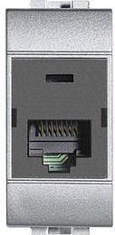 Розетка RJ45 cat.5e UTP 1 мод. цвят Алуминий LL Bticino, BTICINO, NT4262C5E