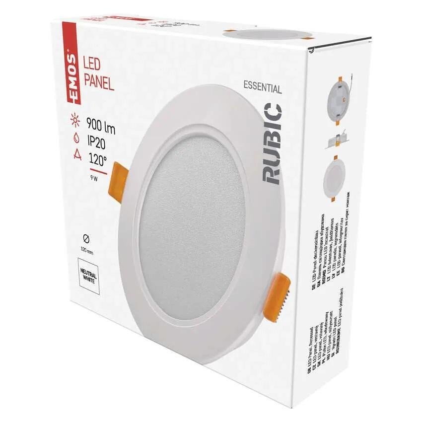 Луна LED DN120 9W 4000K 900lm 120° 25000h IP20 RUBIC EMOS