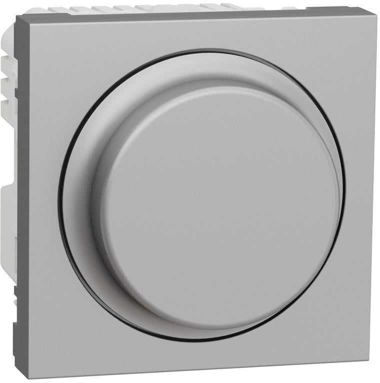Димер ротативен R=5-200W C=5-150VA LED=5-100W 2 мод. цвят Алуминий Unica SE, SCHNEIDER ELECTRIC, NU351430