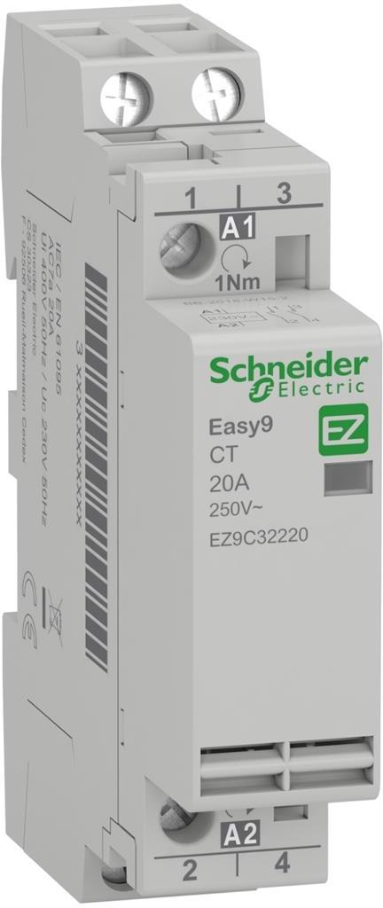 Модулен контактор Easy 9 20A 2NO 220…230Vac 1 мод. SE, SCHNEIDER ELECTRIC НИСКО НАПРЕЖЕНИЕ, EZ9C32220