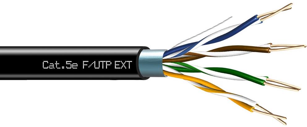 Кабел Cat.5e F/UTP PE Fca черен – 500m UC300 Draka, DRAKA, PG60016746