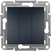 Троен ключ цвят Антрацит Asfora SE, SCHNEIDER ELECTRIC, EPH2100171