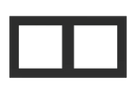 Рамка 2х 55x55 FF/Linea71 Fenix Black Ingo EKINEX, EK-P2P-FNI