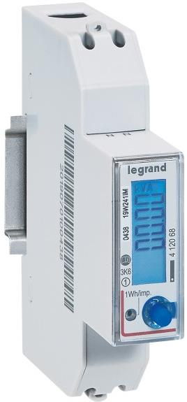 Монофазен мерител за ДИРЕКТНО мерене на ел. енергия EMDX3, Modbus, за DIN монтаж 1 мод, 45A, Legrand, LEGRAND НИСКО НАПРЕЖЕНИЕ, 412068
