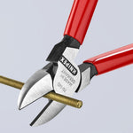 Клещи диагонални резачки, червена ръкохватка 140мм, Knipex - K7001140