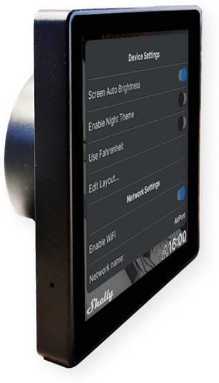 Пулт за управление със Smart реле 1х On/Off 5A изисква неутрала черен Shelly Wall Display - 262597