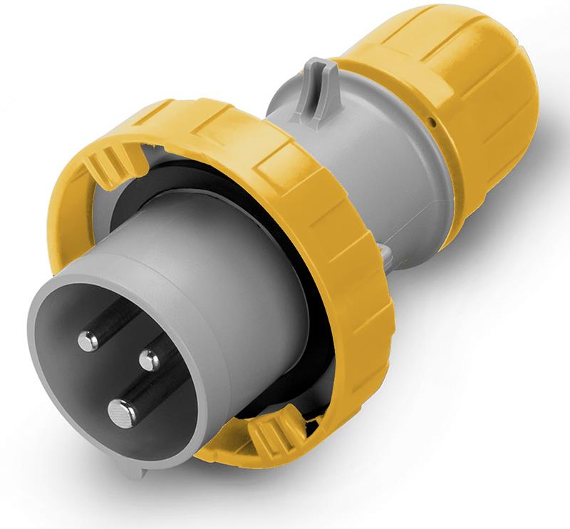 Промишлен щепсел 2P+Е 16A 4h 130V IP66/67/69 серия Optima Scame, SCAME, 218.1630