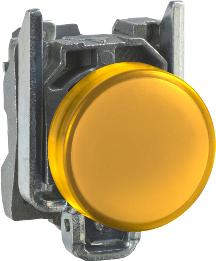 Сигнална лампа LED сглобена жълта 24Vac/dc Ø22mm XB4 SE, SCHNEIDER ELECTRIC НИСКО НАПРЕЖЕНИЕ, XB4BVB5
