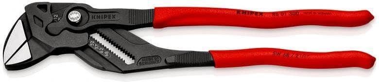 Клещи раздвижени, червена ръкохватка 300мм, Knipex - K8601300