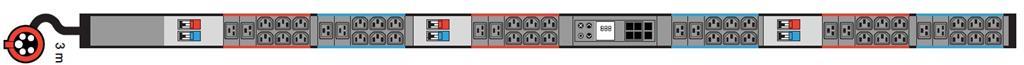 Разклонител iPDU Zero-U 30x C13 + 12x C19, със софтуерно мерене, кабел 3м и щепсел 3P+N+E 32A, Legrand, LEGRAND, 646015