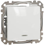 Кръстат ключ с подсветка цвят Бял Sedna SE, SCHNEIDER ELECTRIC, SDD111107L