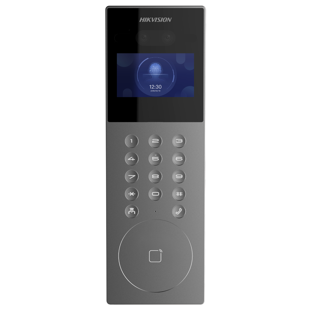 Видео входен панел многоабонатен за скрит монтаж IP65, RFID, 12Vdc, IP система, Hikvision, HIKVISION - домофонни системи, DS-KD9203-E6