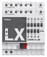 Актуатор входове с ръчно управление B6 6x 10...240Vac/dc 4DIN LUXORliving Theben, KNX, 4800430